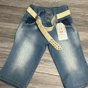 New Colombian butt lifter denim bermuda for women size 1